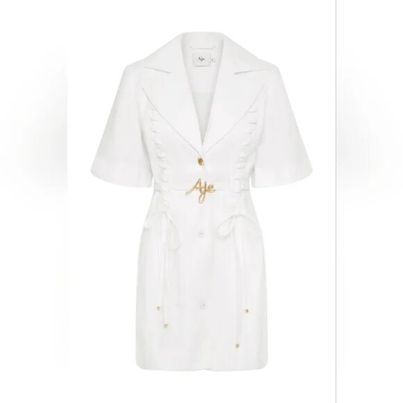 Aje Ana Mini Dress in Ivory - Picture 2 of 14